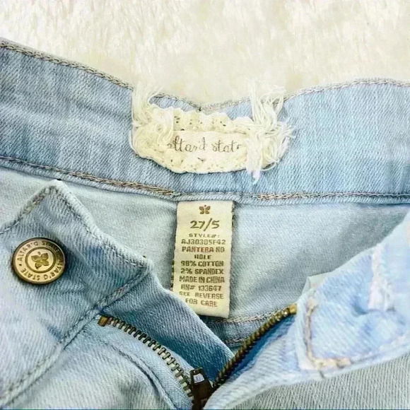 Altar’d State Frayed Distressed Denim Jean Shorts - Picture 11 of 11